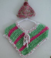 Childs Poncho and Hat Set